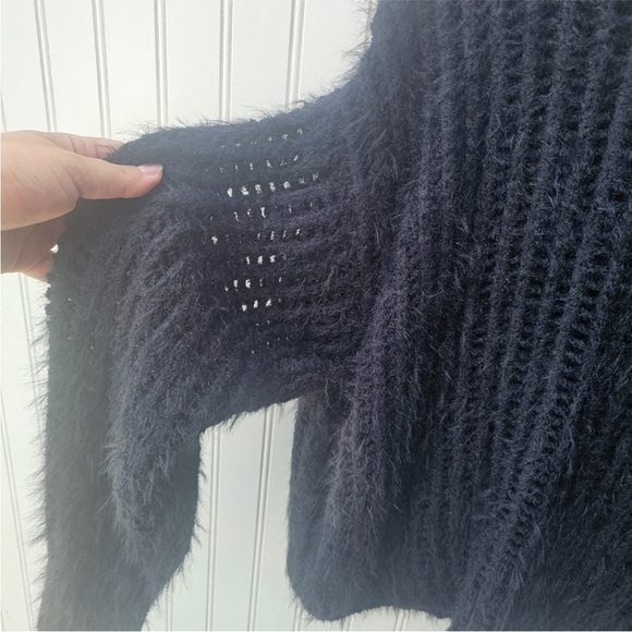 Black fuzzy Knit Sweater - Picture 2 of 3